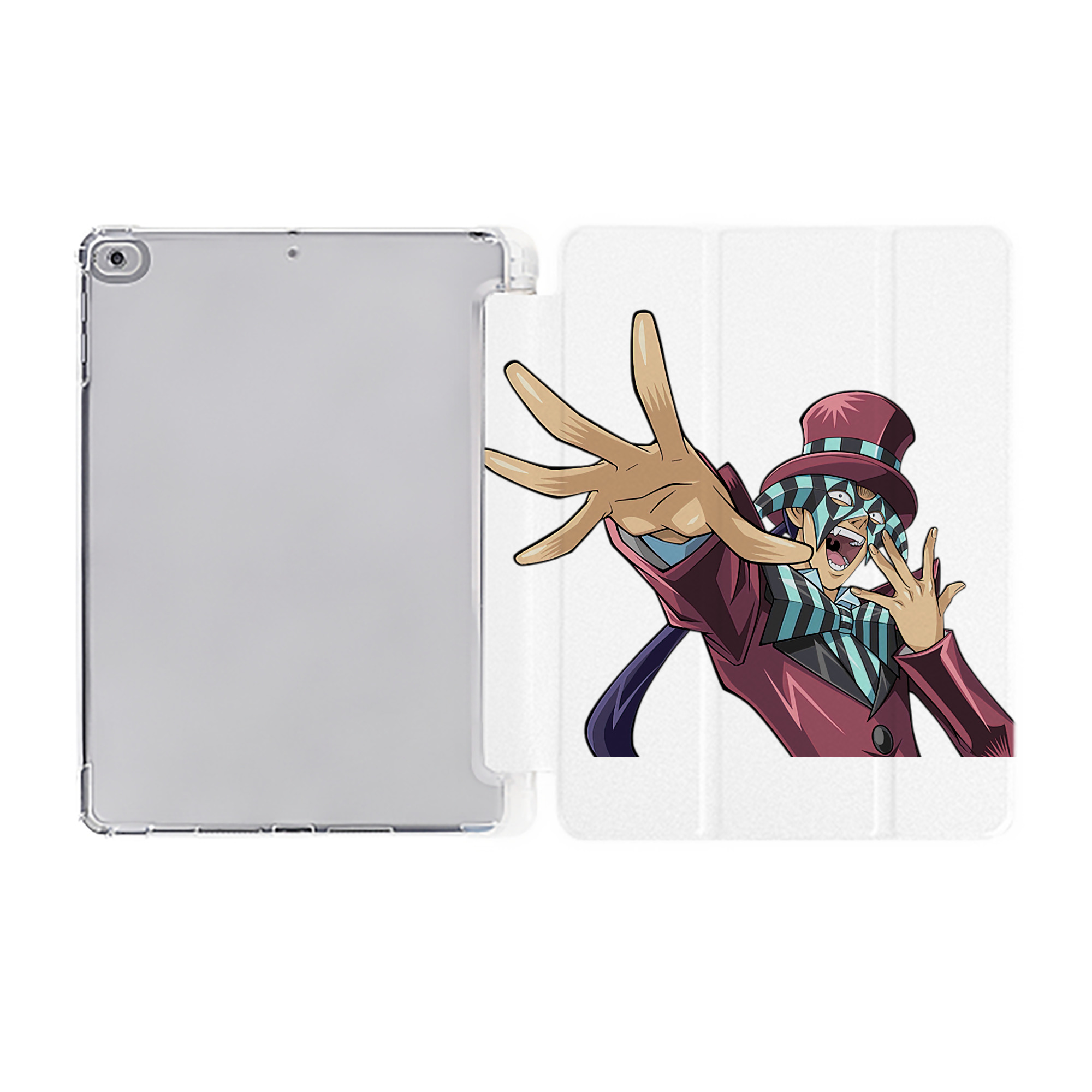 （画像用） 遊☆戯☆王 Yu-Gi-Oh! IPad ケース ペン収納付き 三つ折りスタンド PUレザー×シリコン 対応機種9.5/10.5/10.9インチ